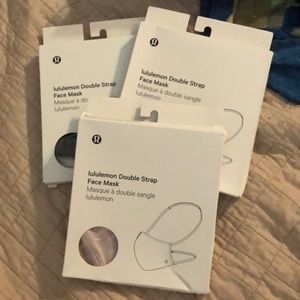 Lululemon double strap face mask lot of 3 NIB